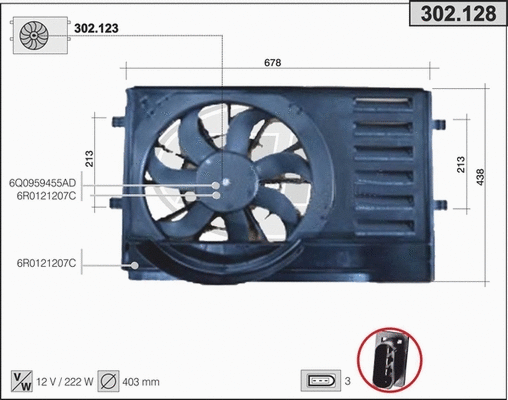 Fan, engine cooling (302.128)
