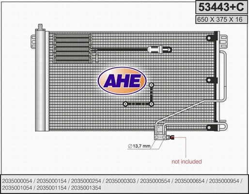 Condenser, air conditioning (53443+C)