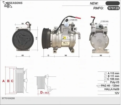 Compressor, air conditioning (970128)