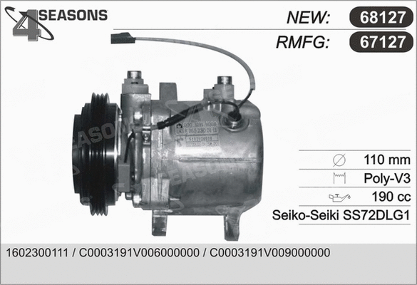 Compressor, air conditioning (67127)