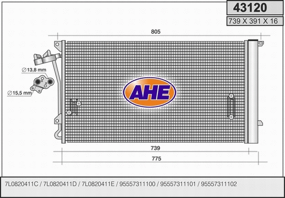 Condenser, air conditioning (43120)