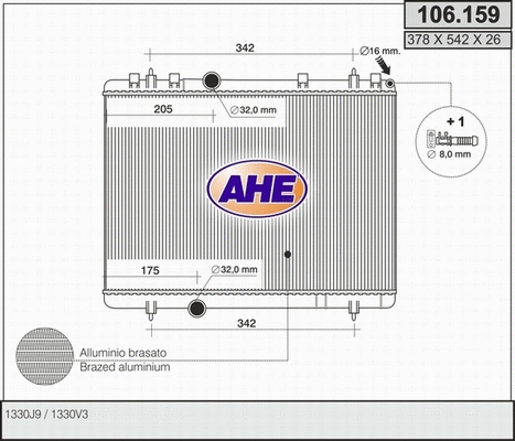 Radiator, engine cooling (106.159)
