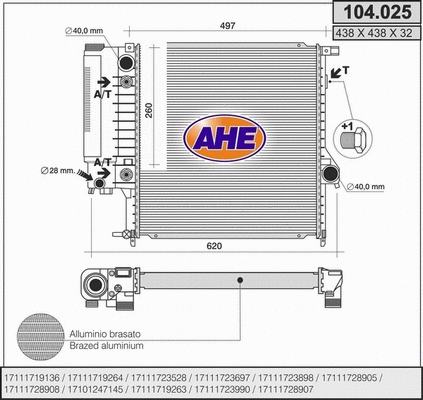 Radiator, engine cooling (104.025)