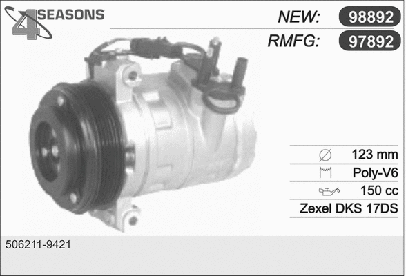Compressor, air conditioning (97892)