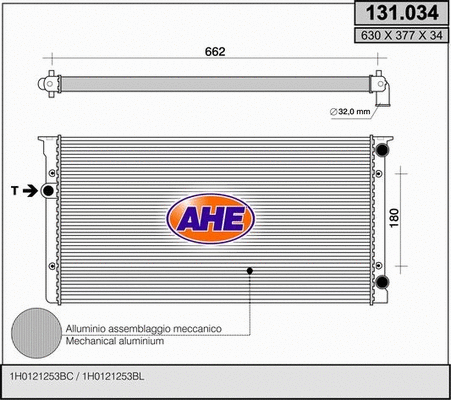 Radiator, engine cooling (131.034)
