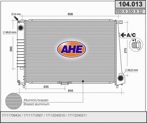 Radiator, engine cooling (104.013)