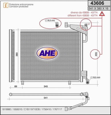 Condenser, air conditioning (43606)