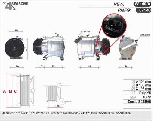 Compressor, air conditioning (68140/A)