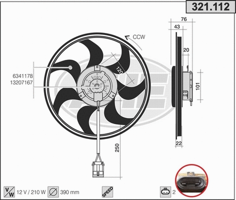 Fan, engine cooling (321.112)