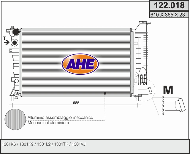 Radiator, engine cooling (122.018)