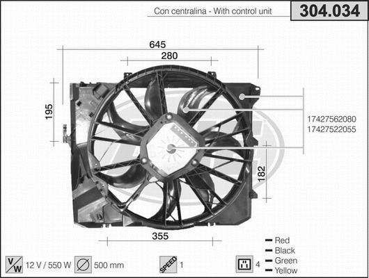 Fan, engine cooling (304.034)
