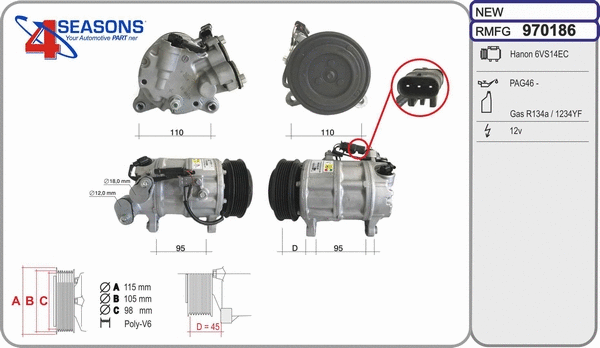 Compressor, air conditioning (970186)
