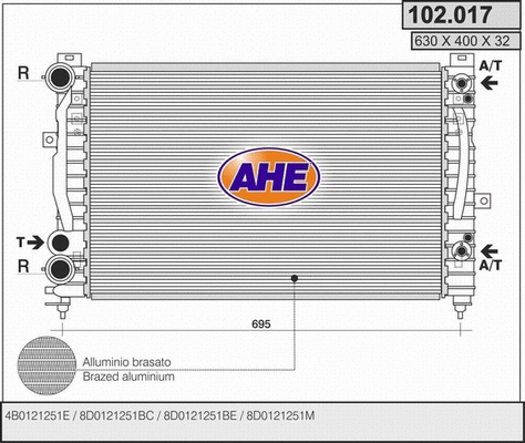 Radiator, engine cooling (102.017)