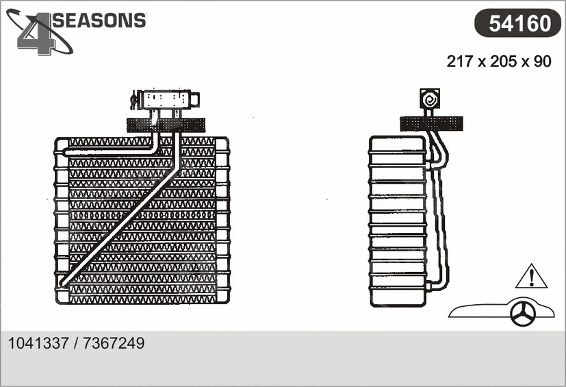Evaporator, air conditioning (54160)