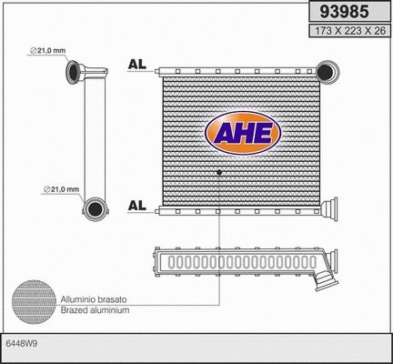 Heat Exchanger, interior heating (93985)