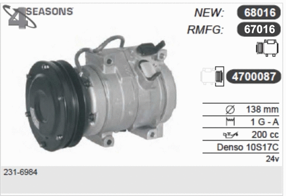 Compressor, air conditioning (67016)