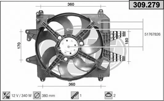 Fan, engine cooling (309.279)