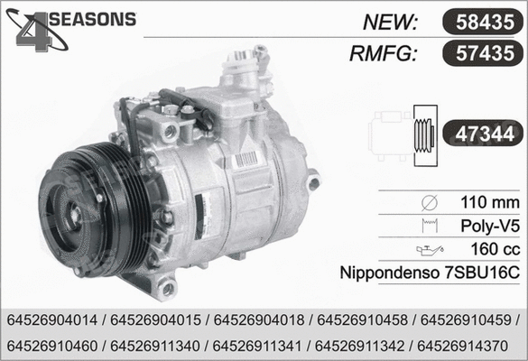 Compressor, air conditioning (57435)