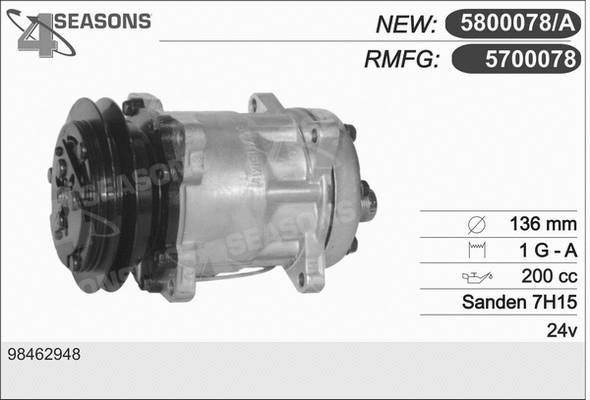 Compressor, air conditioning (5700078)