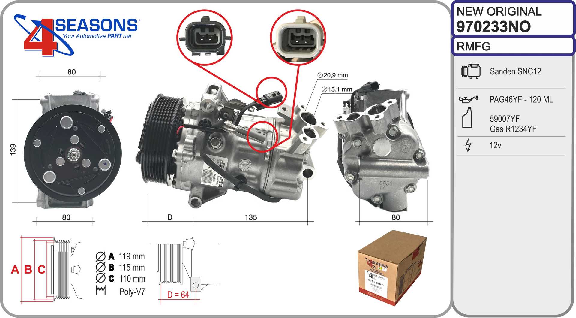 Compressor, air conditioning (970233NO)