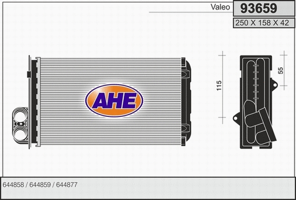 Heat Exchanger, interior heating (93659)