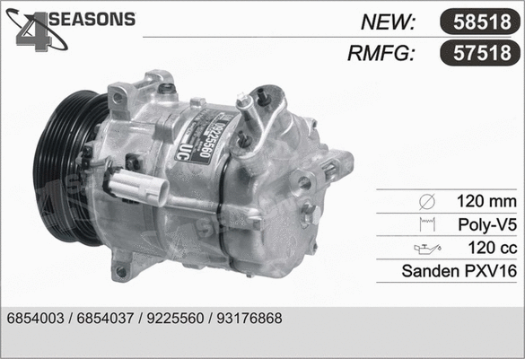 Compressor, air conditioning (57518)