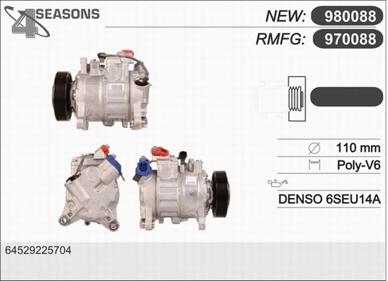 Compressor, air conditioning (970088)