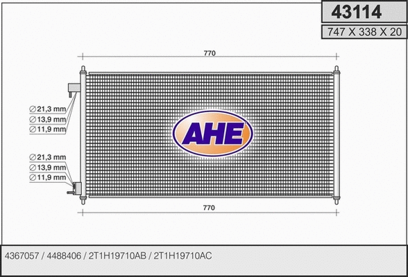 Condenser, air conditioning (43114)
