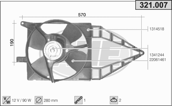 Fan, engine cooling (321.007)