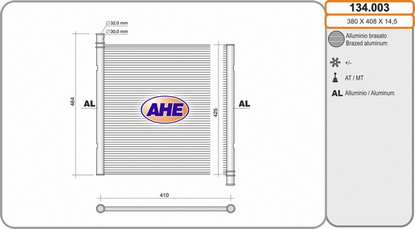 Radiator, engine cooling (134.003)