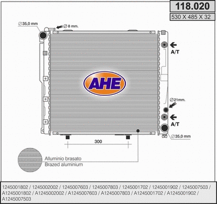 Radiator, engine cooling (118.020)