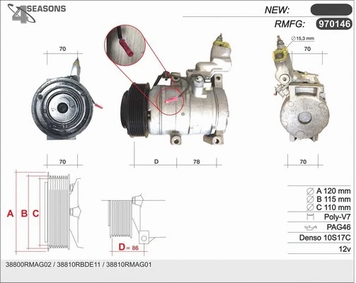 Compressor, air conditioning (970146)