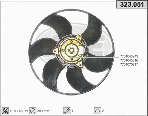 Fan, engine cooling (323.051)