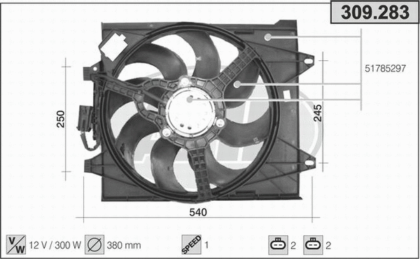 Fan, engine cooling (309.283)