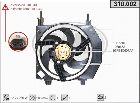 Fan, engine cooling (310.002)