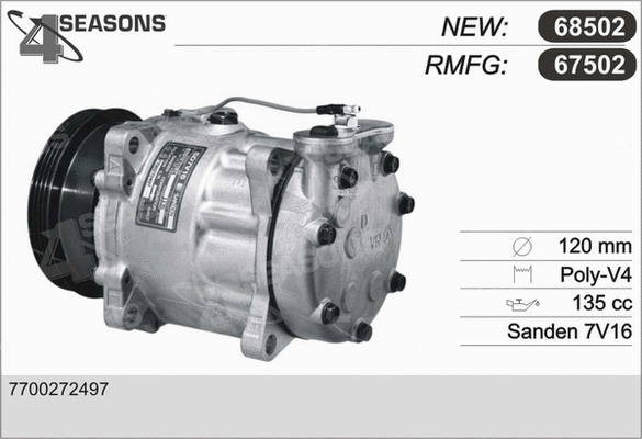 Compressor, air conditioning (68502)