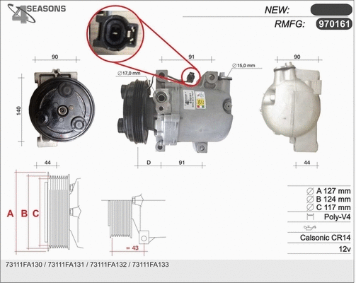 Compressor, air conditioning (970161)