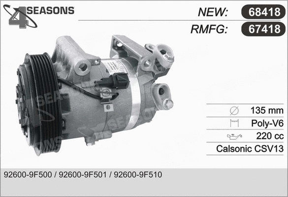 Compressor, air conditioning (67418)