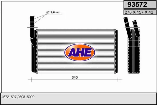 Heat Exchanger, interior heating (93572)