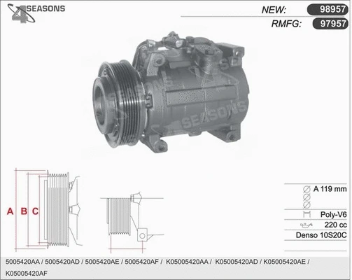 Compressor, air conditioning (97957)