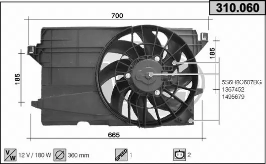 Fan, engine cooling (310.060)