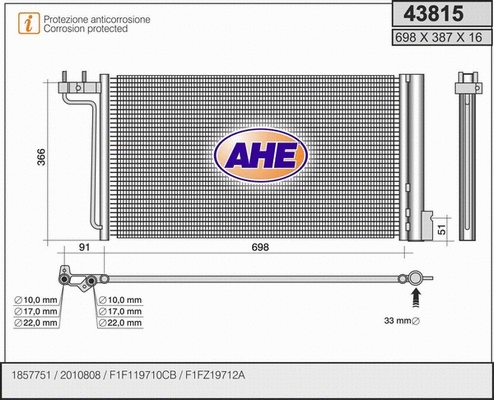 Condenser, air conditioning (43815)