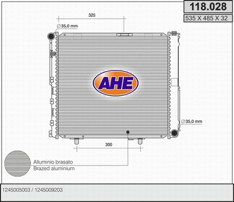 Radiator, engine cooling (118.028)