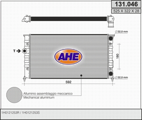 Radiator, engine cooling (131.046)