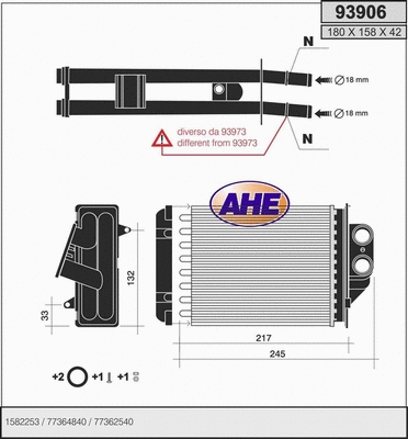 Heat Exchanger, interior heating (93906)