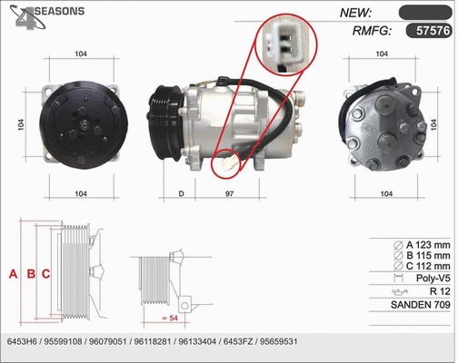 Compressor, air conditioning (57576)
