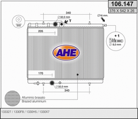 Radiator, engine cooling (106.147)