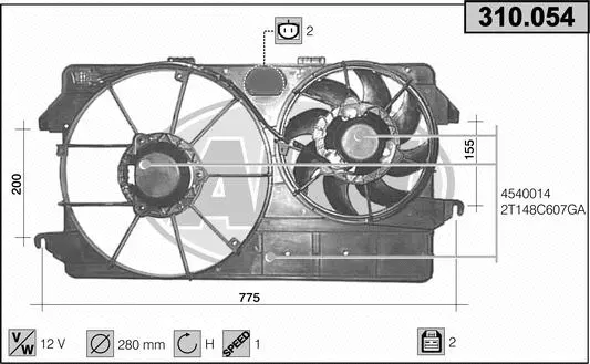 Fan, engine cooling (310.054)