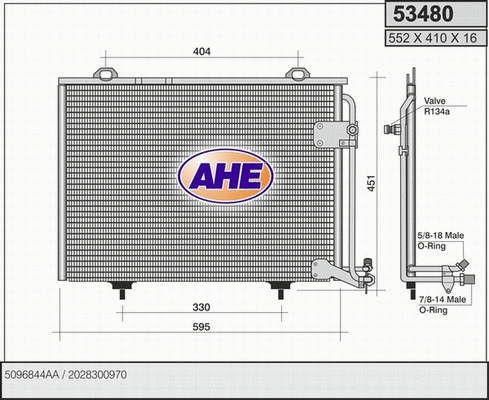 Condenser, air conditioning (53480)