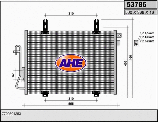 Condenser, air conditioning (53786)
